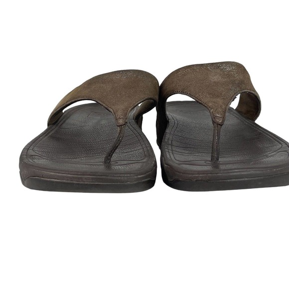 Fitflop Lulu Bronze Shimmer Sandals Flip Flop Style 505012 Thong Womens Sz 8 - Picture 5 of 10